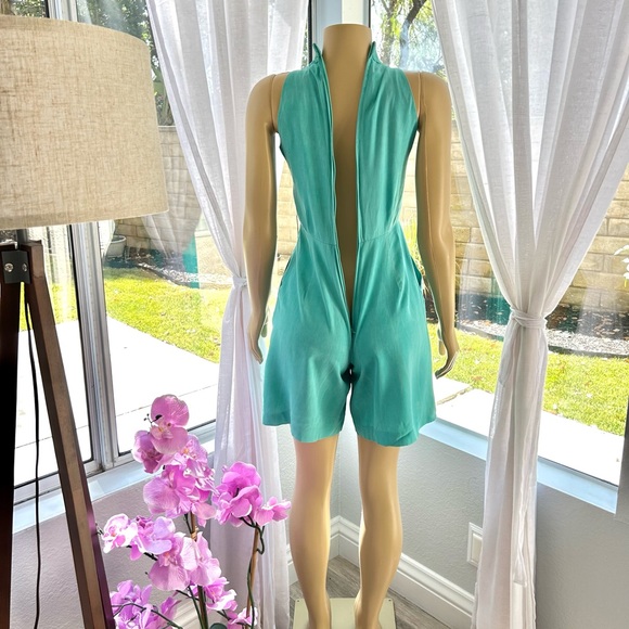 Vintage R.J. Stevens Sleeveless Teal Romper Size 4 - Picture 6 of 10